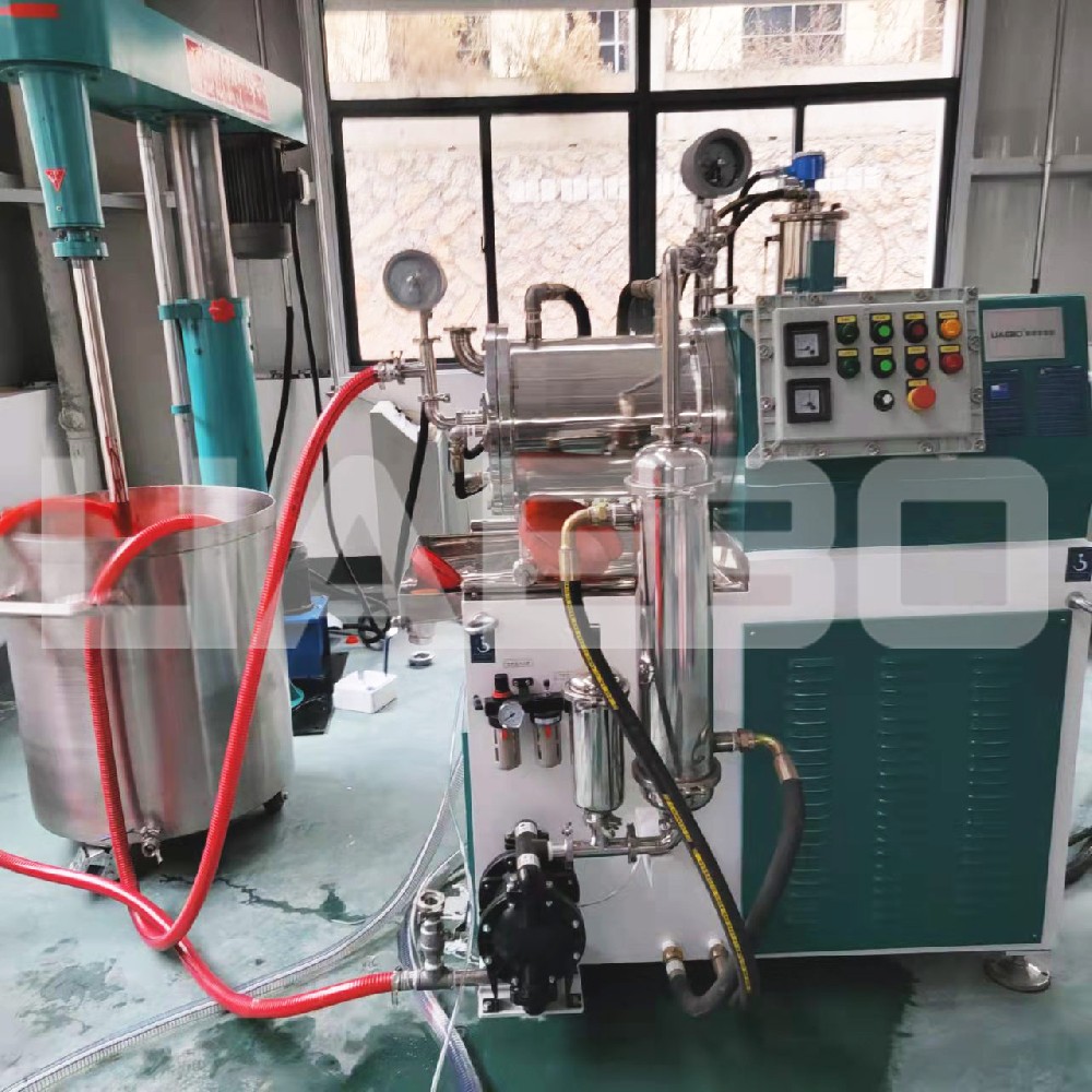 浙江某顏料企業(yè)25L納米砂磨機調試成功