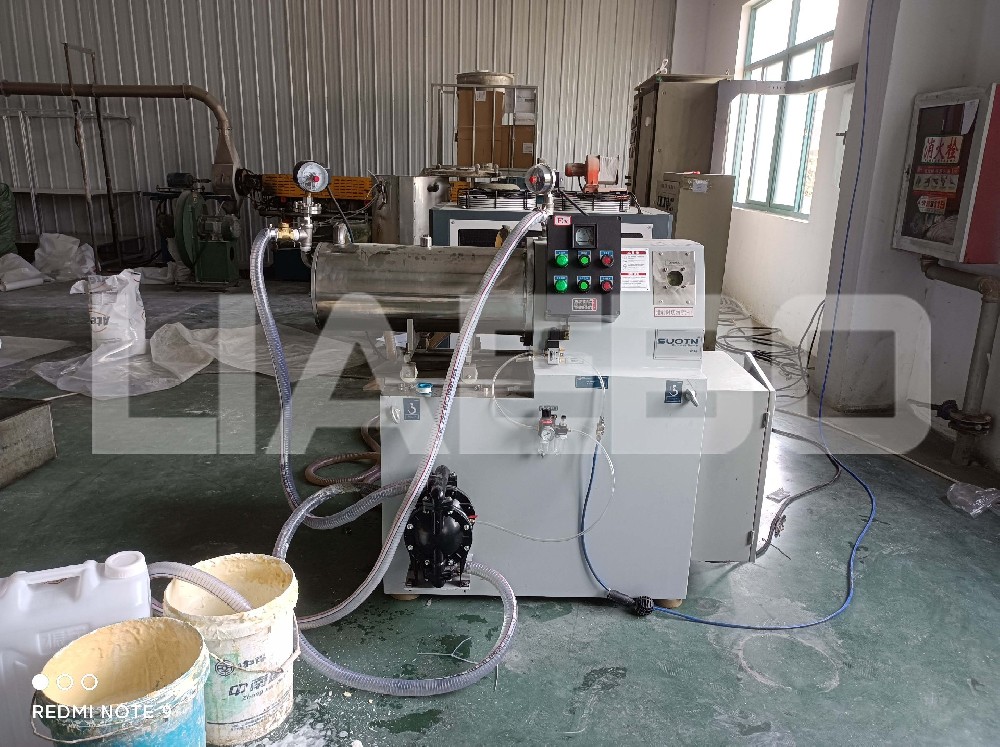 江蘇某涂料企業(yè)20L臥式砂磨機調試成功