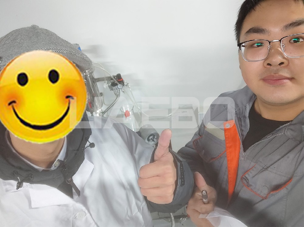 江蘇某有限公司1L實(shí)驗(yàn)室納米砂磨機(jī)調(diào)試成功