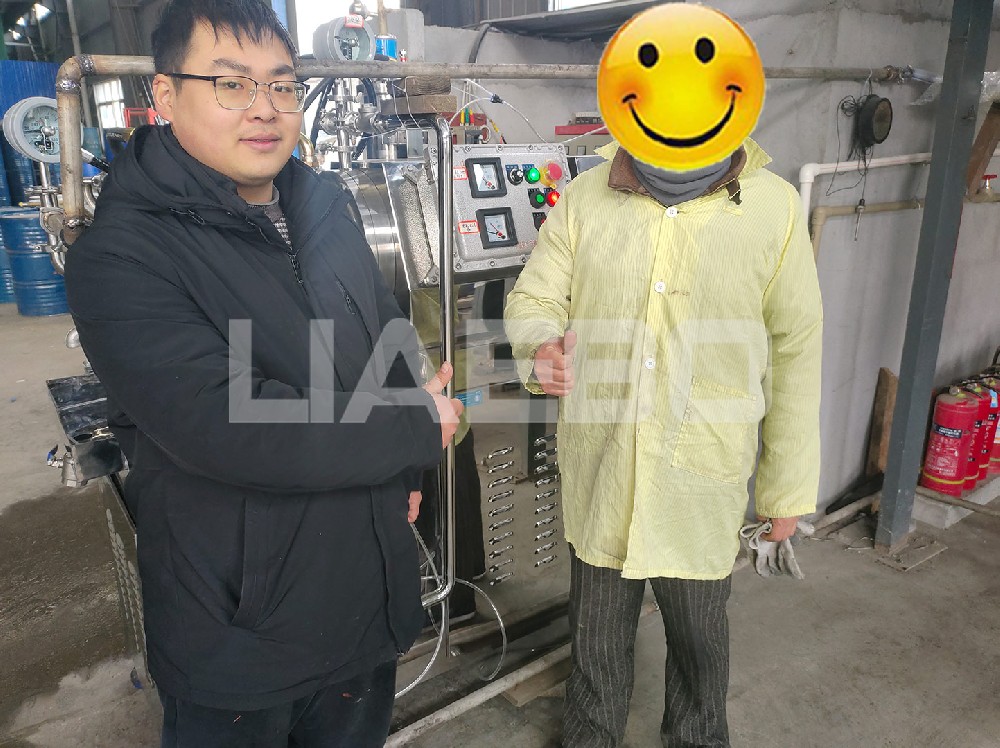 湖北某新材料有限公司30L臥式砂磨機(jī)調(diào)試成功