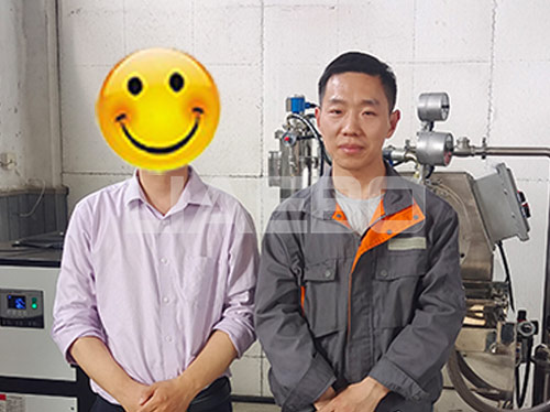 無錫某公司10L陶瓷砂磨機項目調(diào)試成功