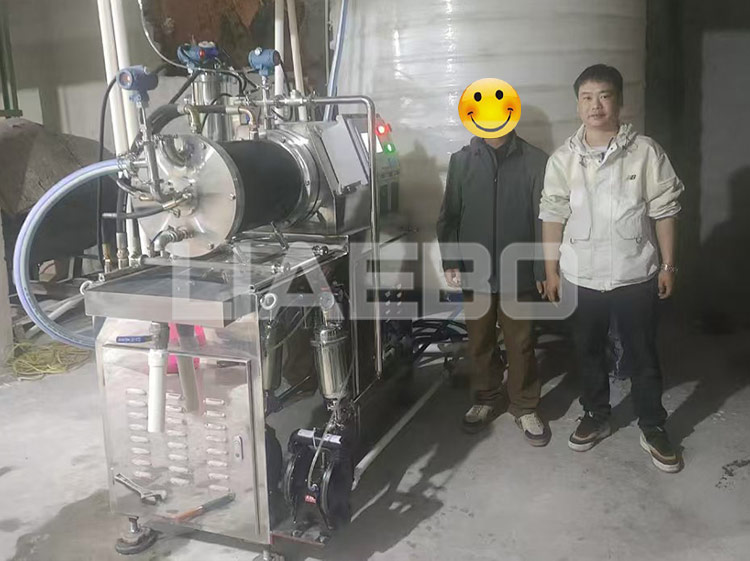 福建某有限公司  30l砂磨機(jī)調(diào)試成功