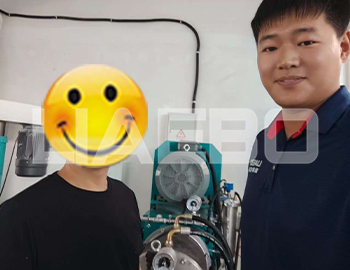 溫州某新材料有限公司60L砂磨機(jī)調(diào)試成功